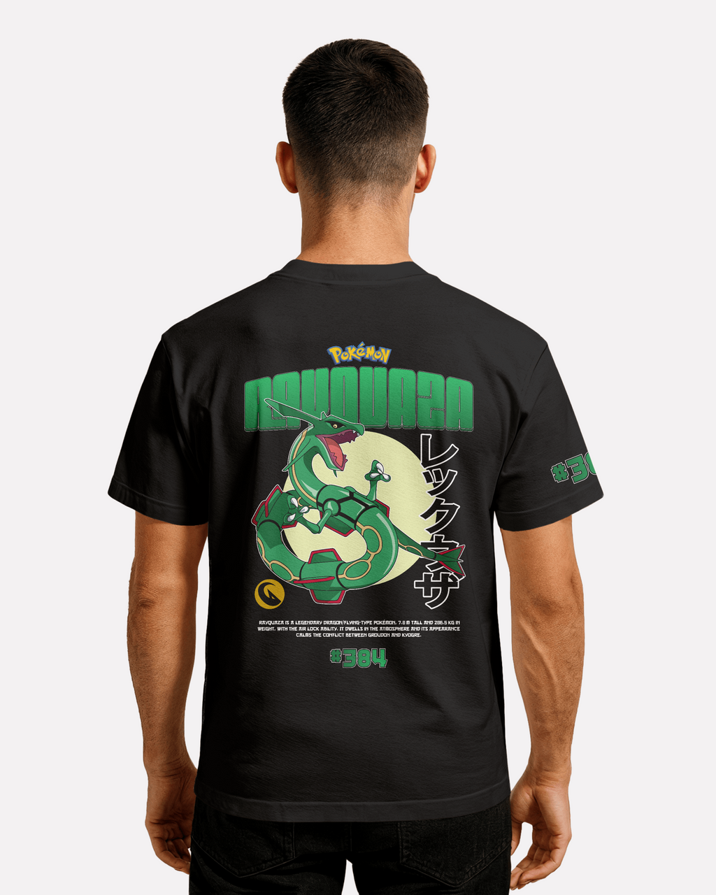 Rayquaza T-shirt Classic Unisex biała/czarna