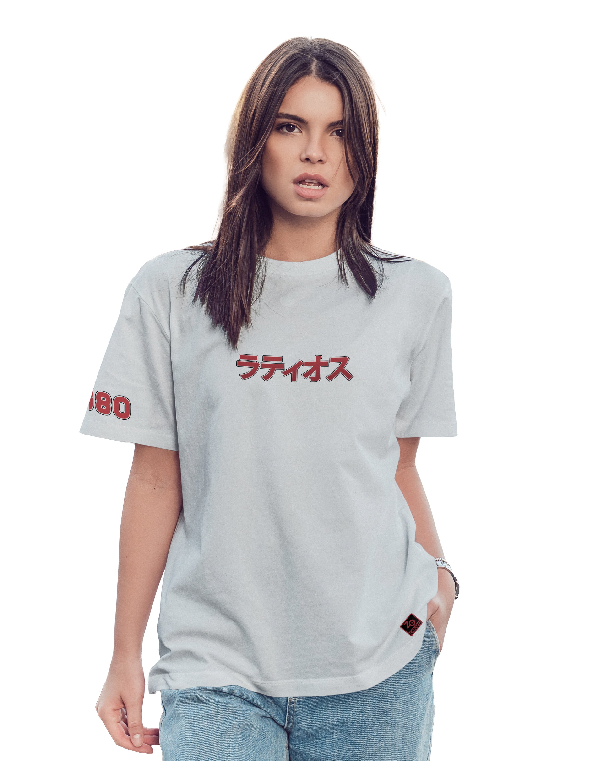 Latias T-shirt Classic Unisex biała/czarna