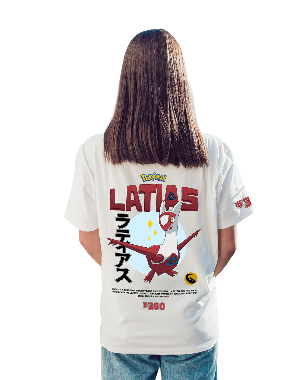Latias T-shirt Classic Unisex biała/czarna