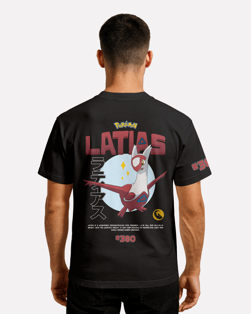 Latias T-shirt Classic Unisex biała/czarna
