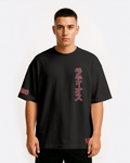 Latias Oversize/Box T-shirt Unisex biała/czarna