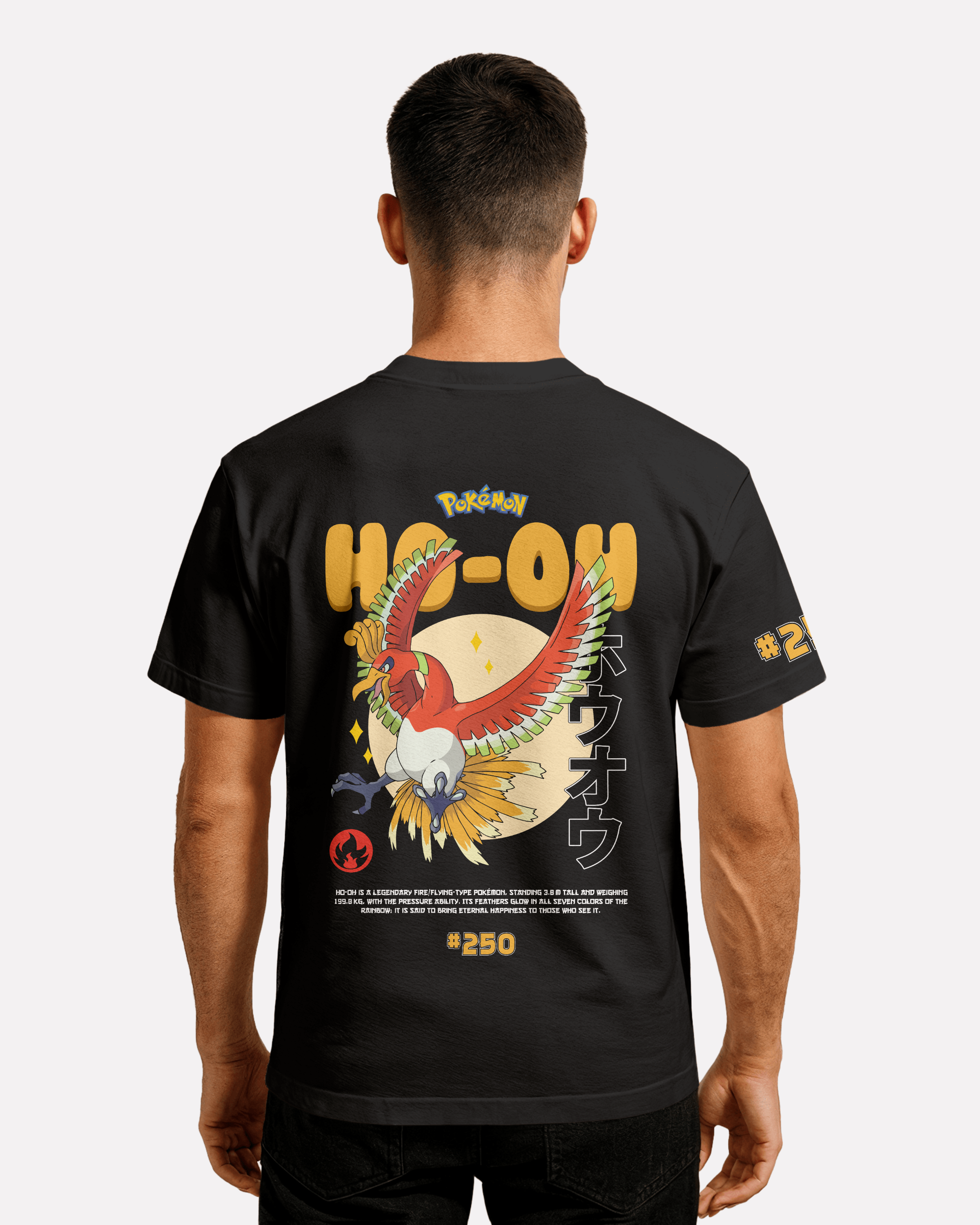 Ho-Oh T-shirt Classic Unisex biała/czarna