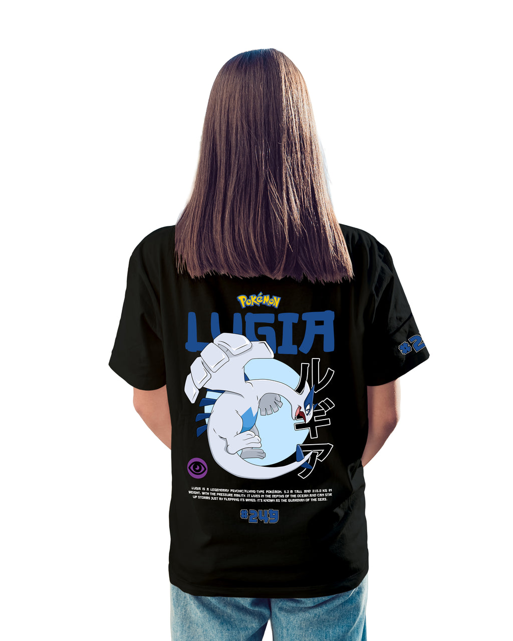 Lugia T-shirt Classic Unisex biała/czarna