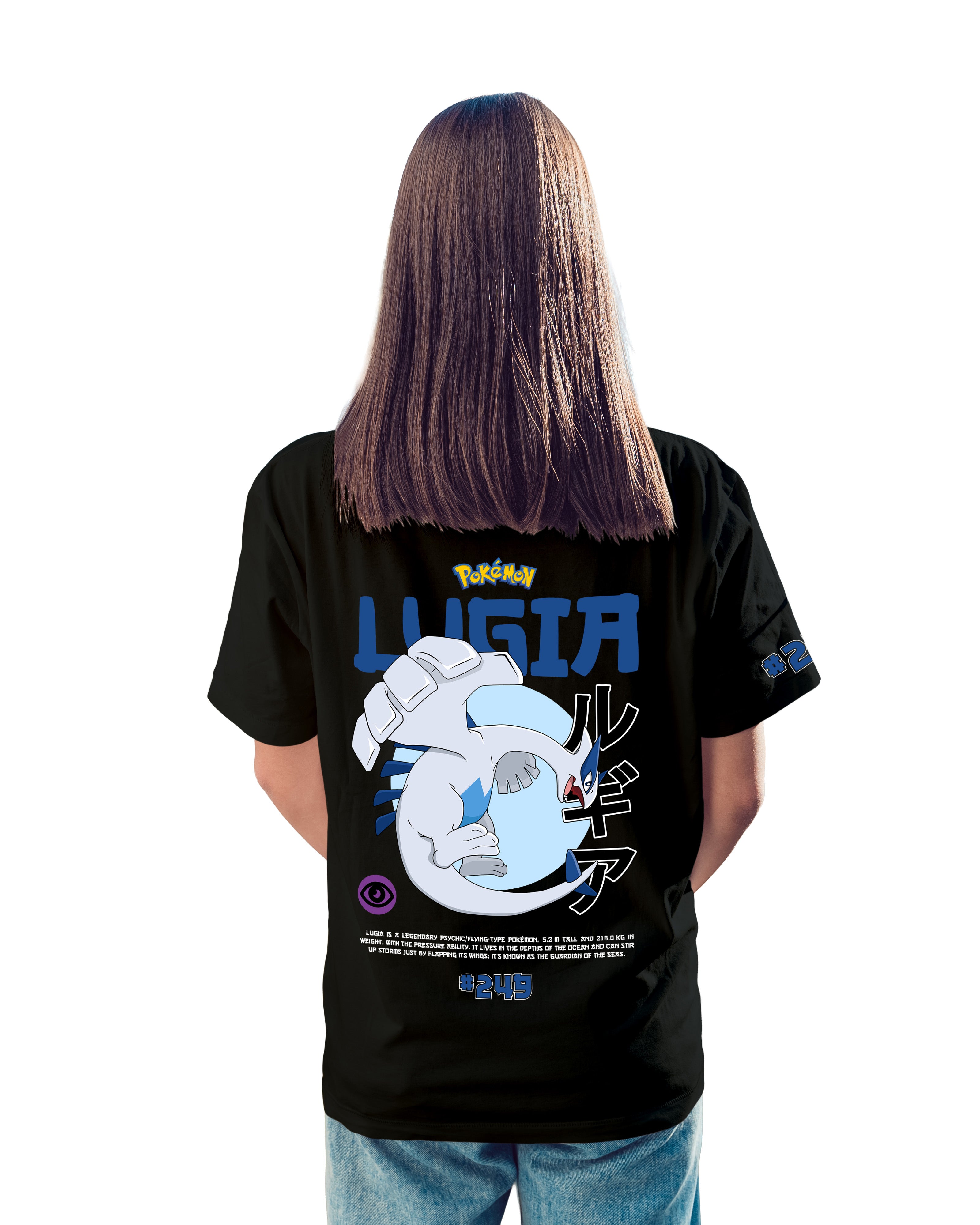 Lugia T-shirt Classic Unisex biała/czarna