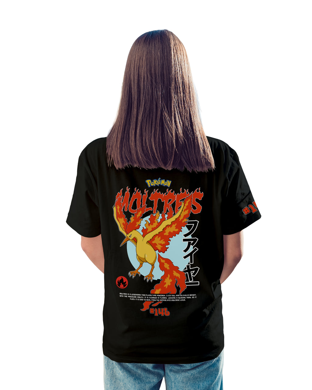 Moltres T-shirt Classic Unisex biała/czarna