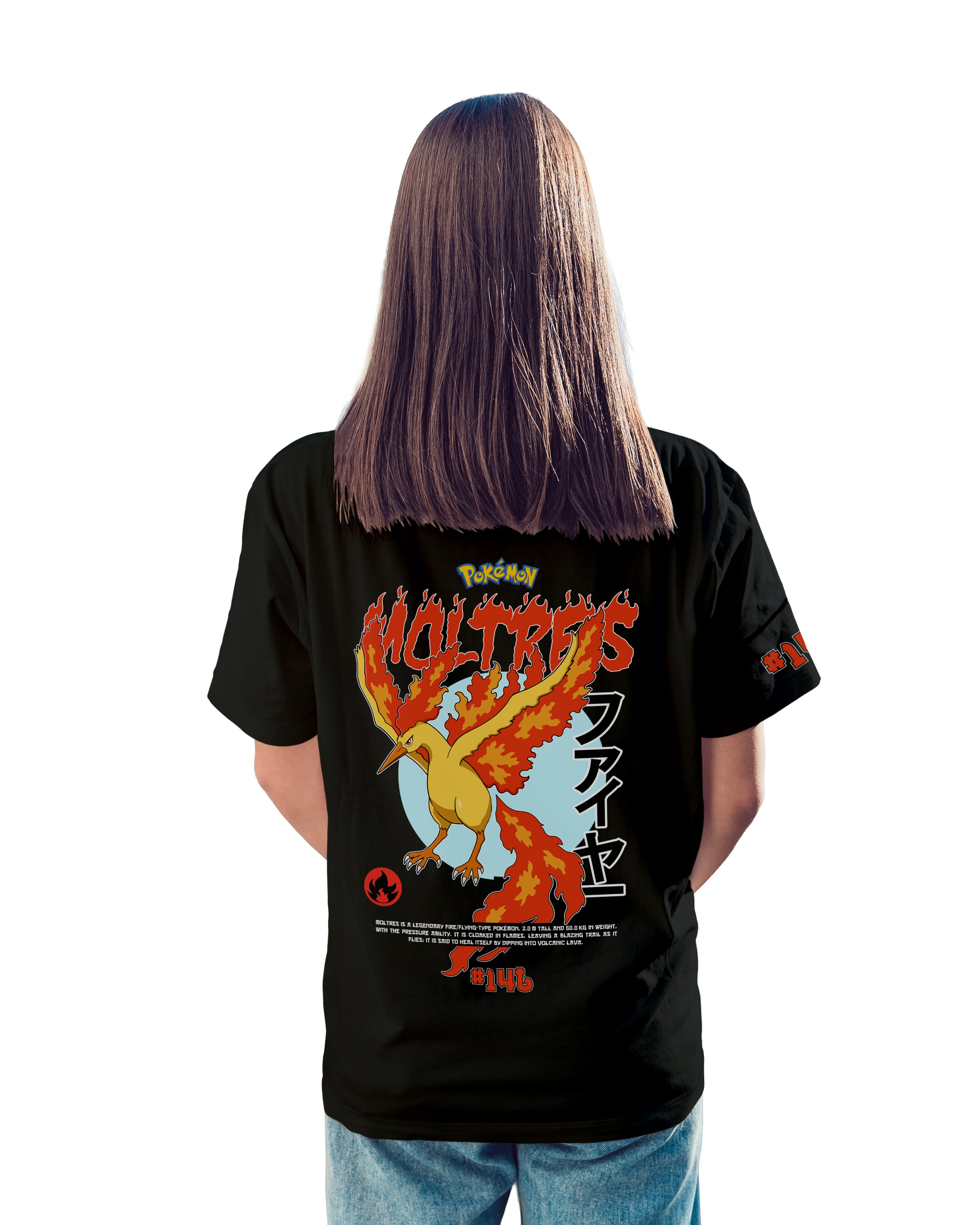 Moltres T-shirt Classic Unisex biała/czarna
