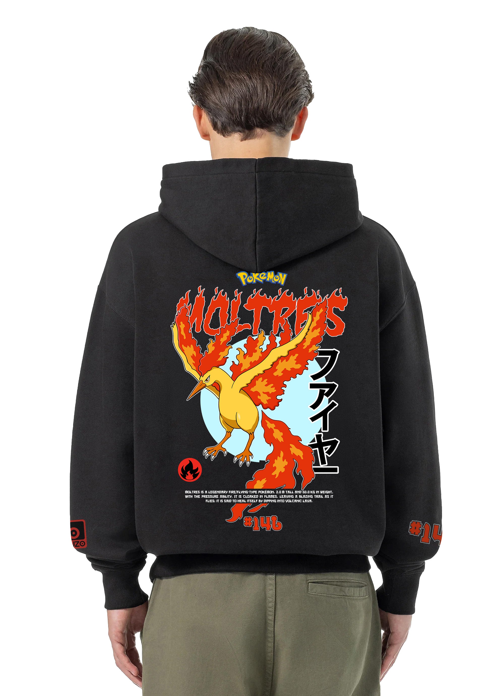Moltres Bluza Oversize z kapturem 320g