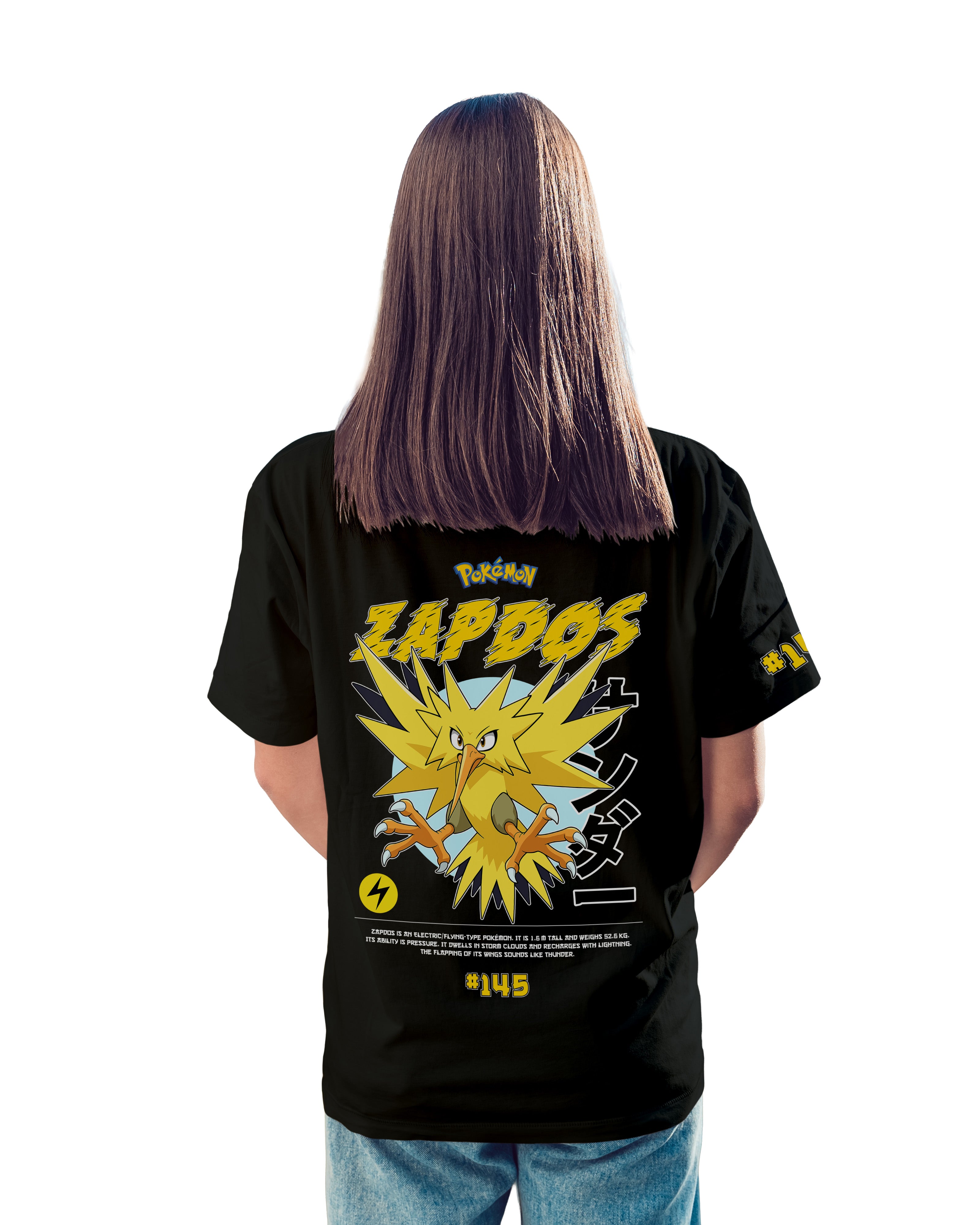 Zapdos T-shirt Classic Unisex biała/czarna