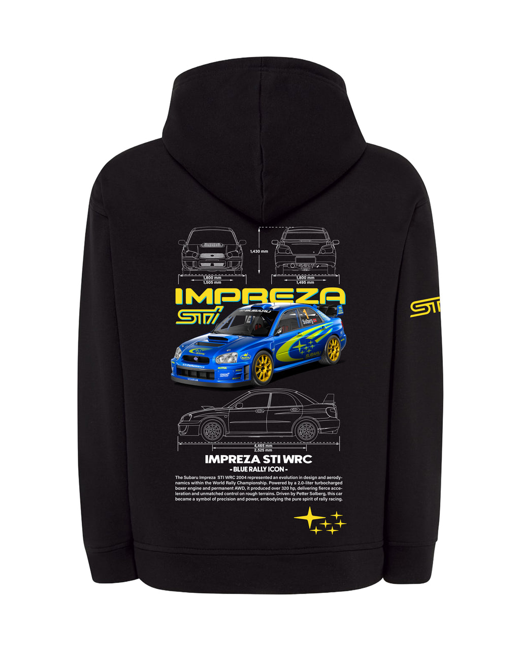 Subaru Impreza STI WRC Bluza z kapturem 320g