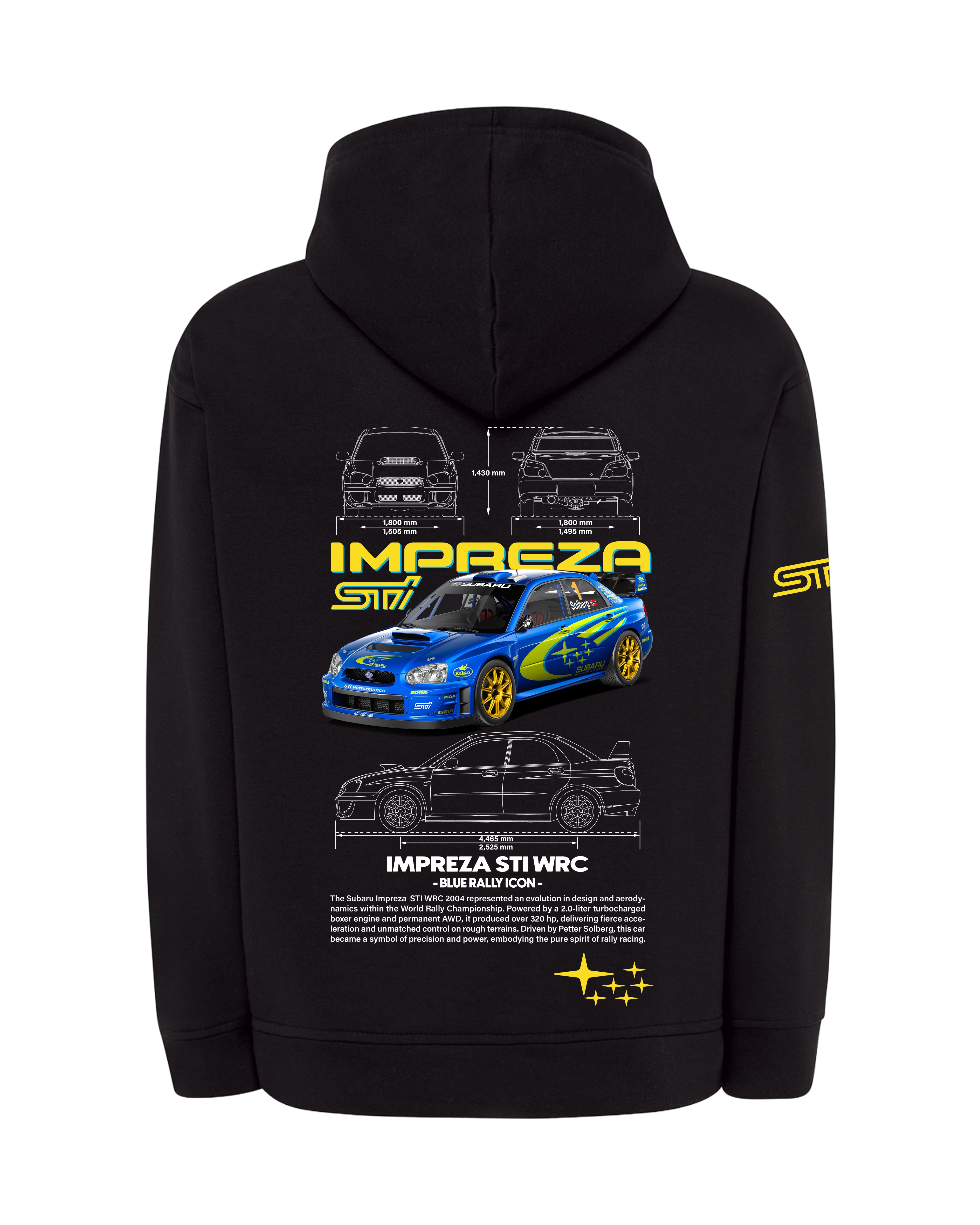 Subaru Impreza STI WRC Bluza z kapturem 320g
