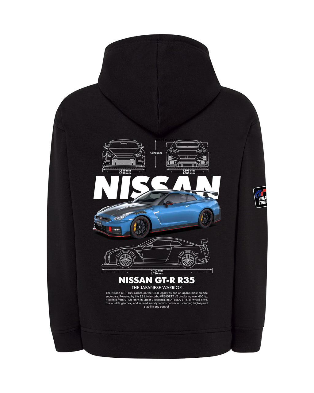 Nisaan GTR R35 Bluza z kapturem 320g