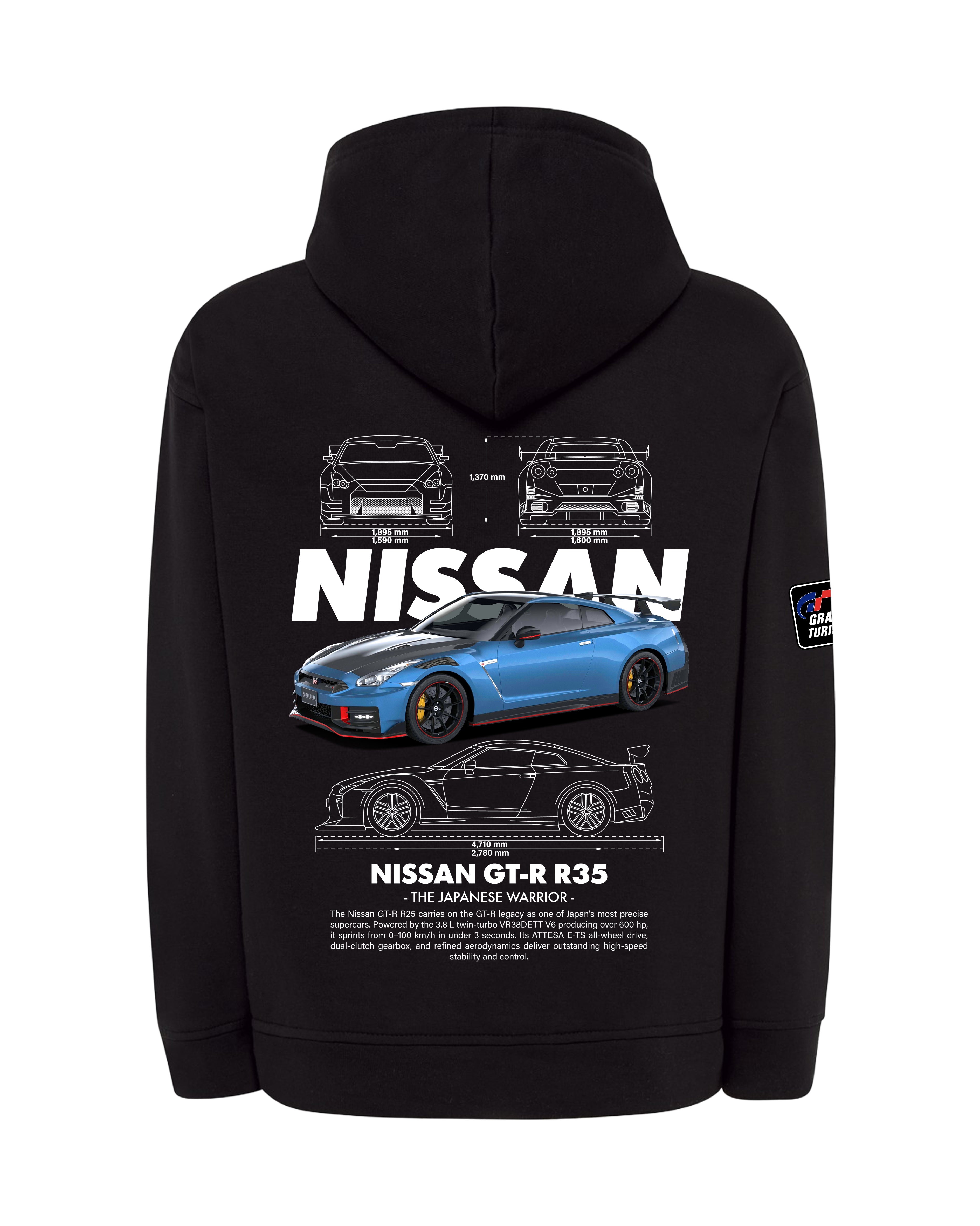 Nisaan GTR R35 Bluza z kapturem 320g