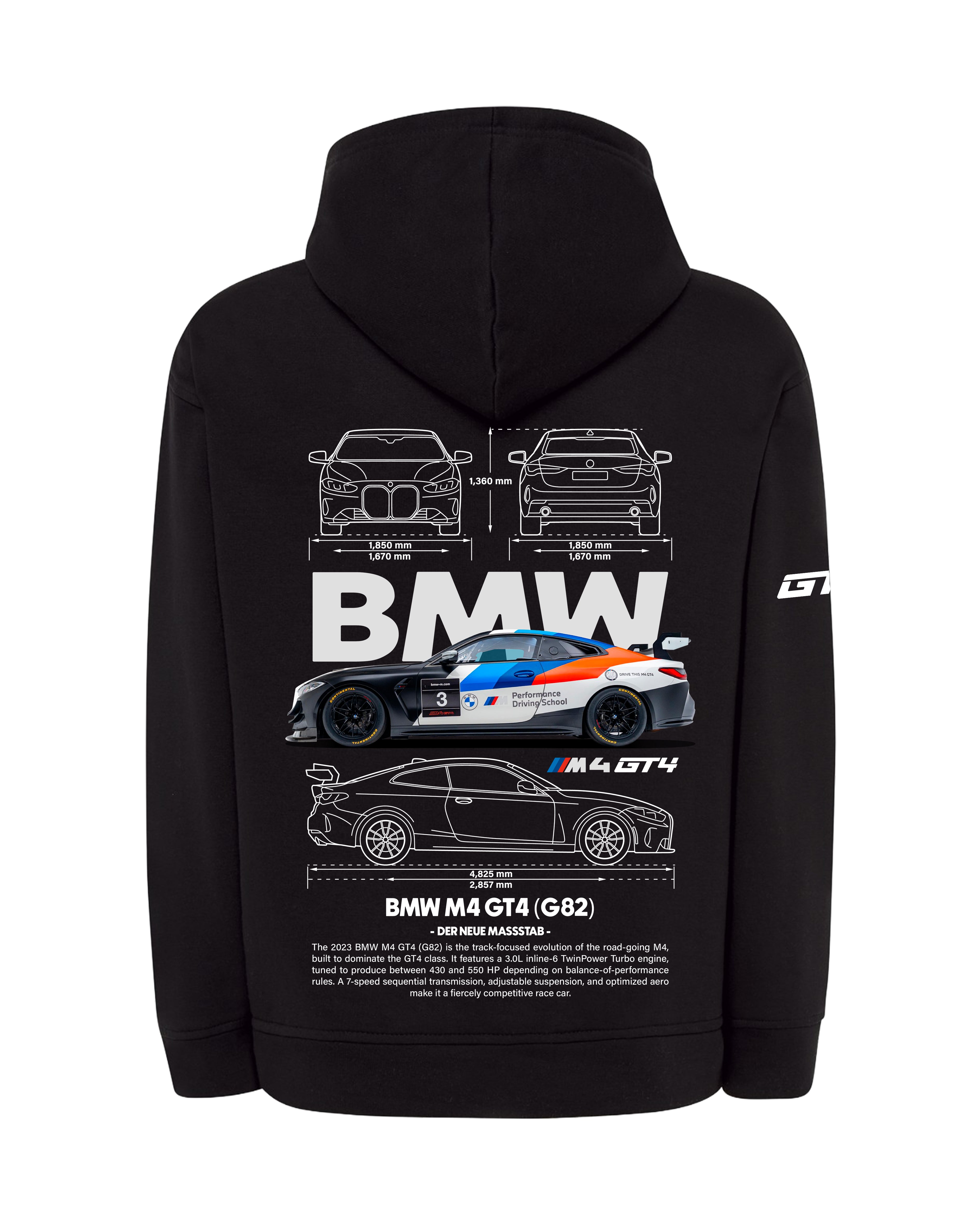 BMW M4 GT4 G82 Bluza z kapturem 320g