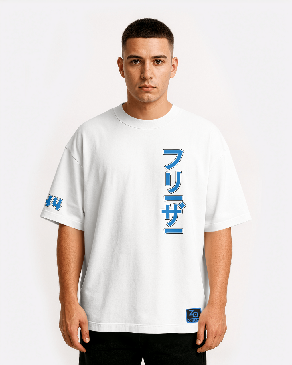 Articuno Oversize/Box T-shirt Unisex biała/czarna