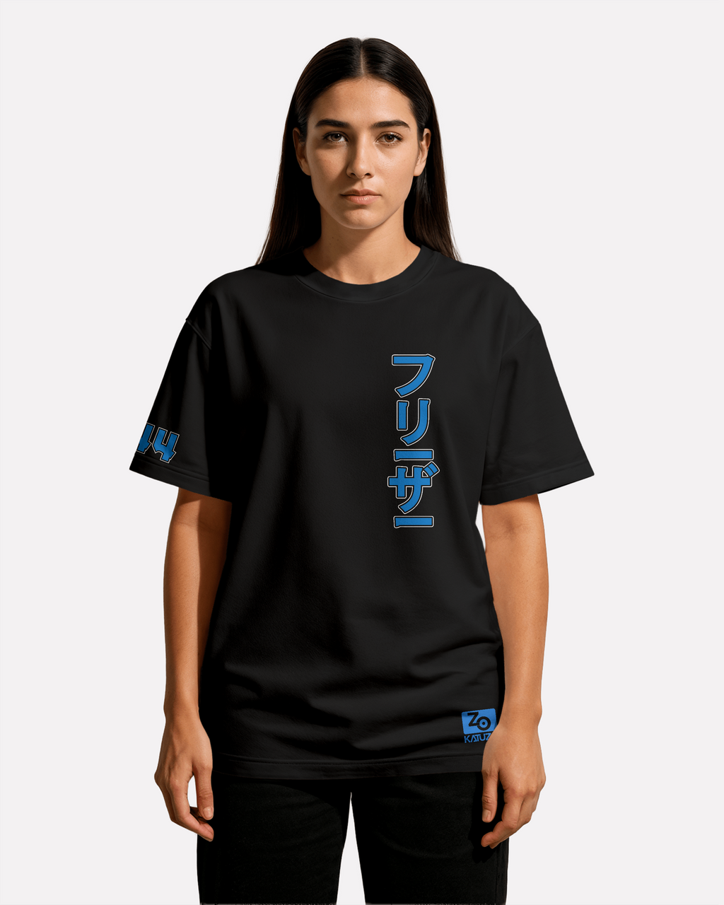 Articuno Oversize/Box T-shirt Unisex biała/czarna
