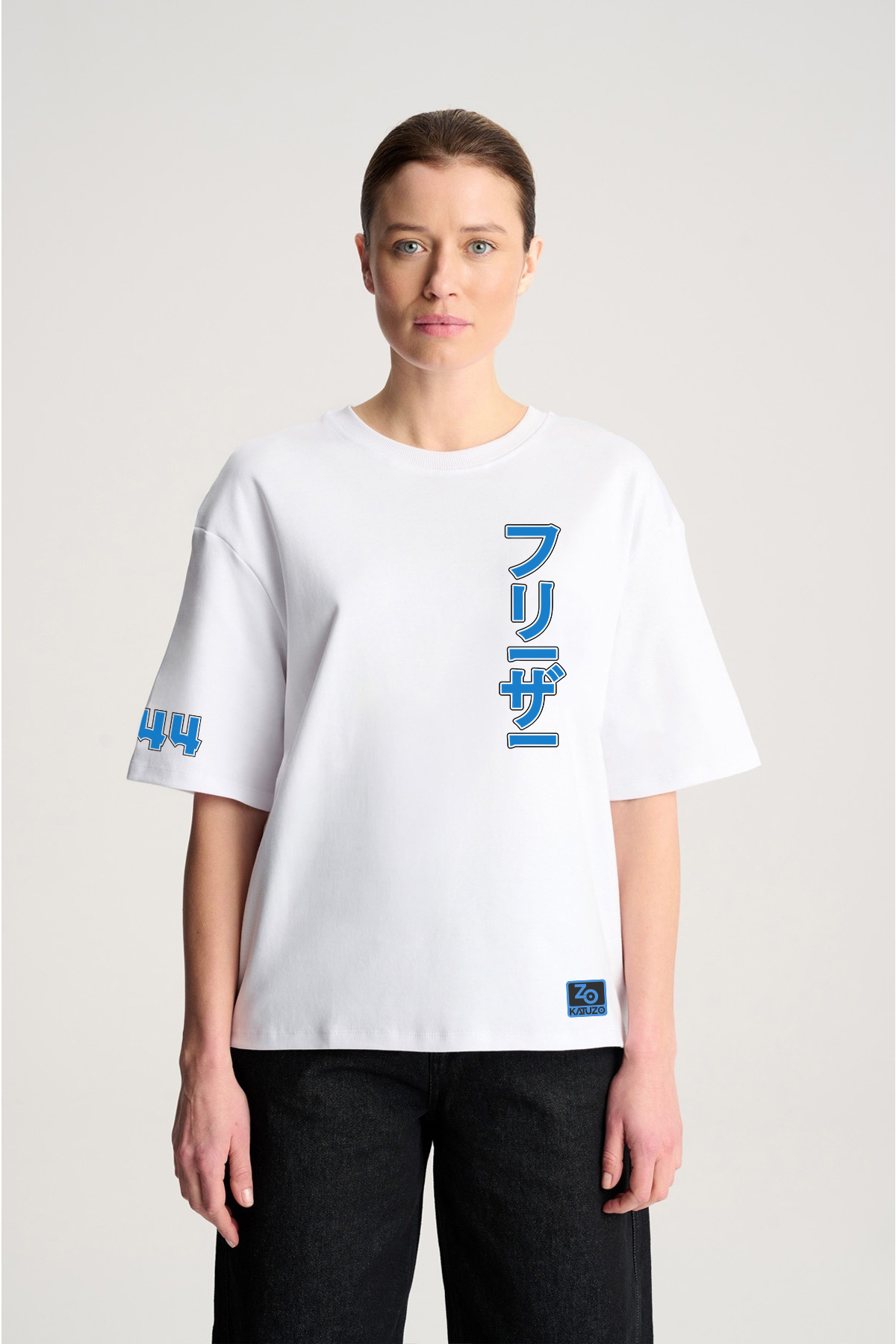 Articuno Oversize/Box T-shirt Unisex biała/czarna