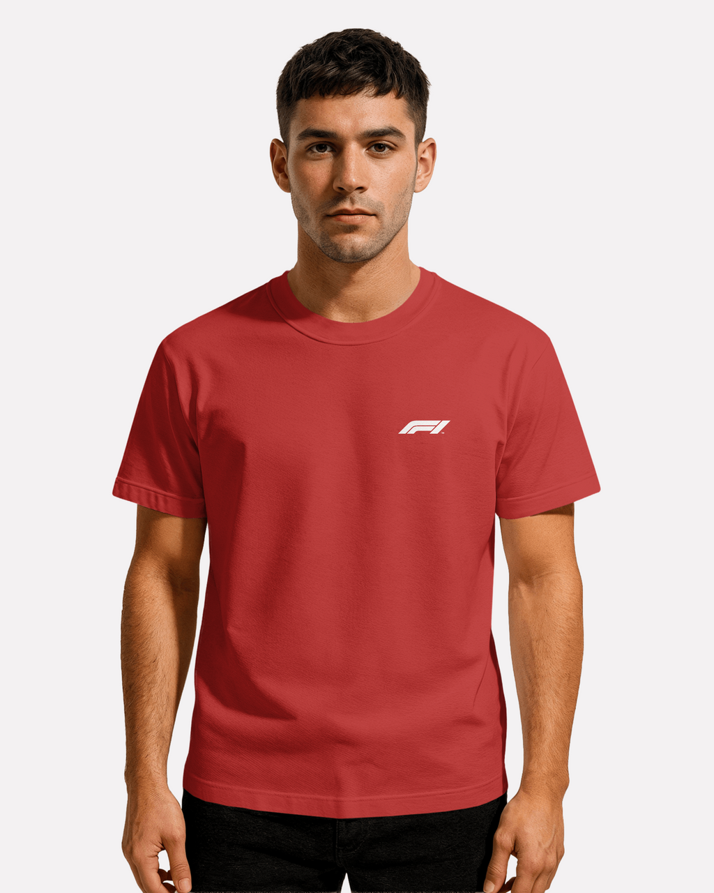 F1  T-shirt Classic Unisex czerwona/czarna