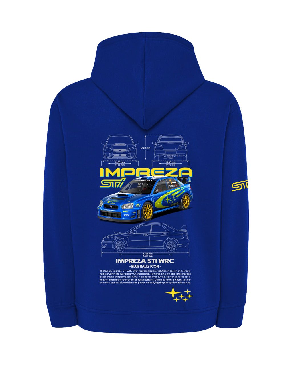 Subaru Impreza STI WRC Bluza z kapturem 320g
