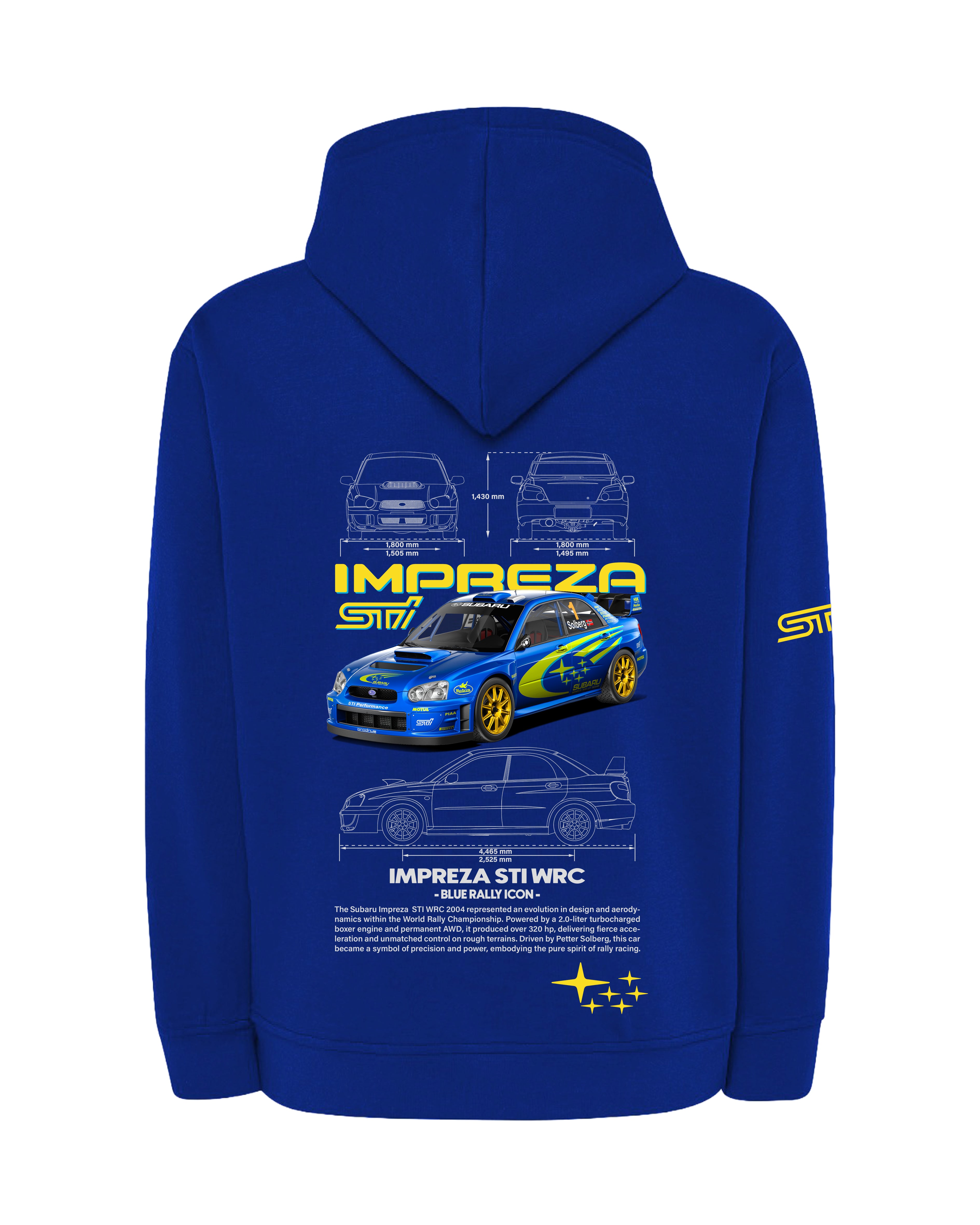 Subaru Impreza STI WRC Bluza z kapturem 320g