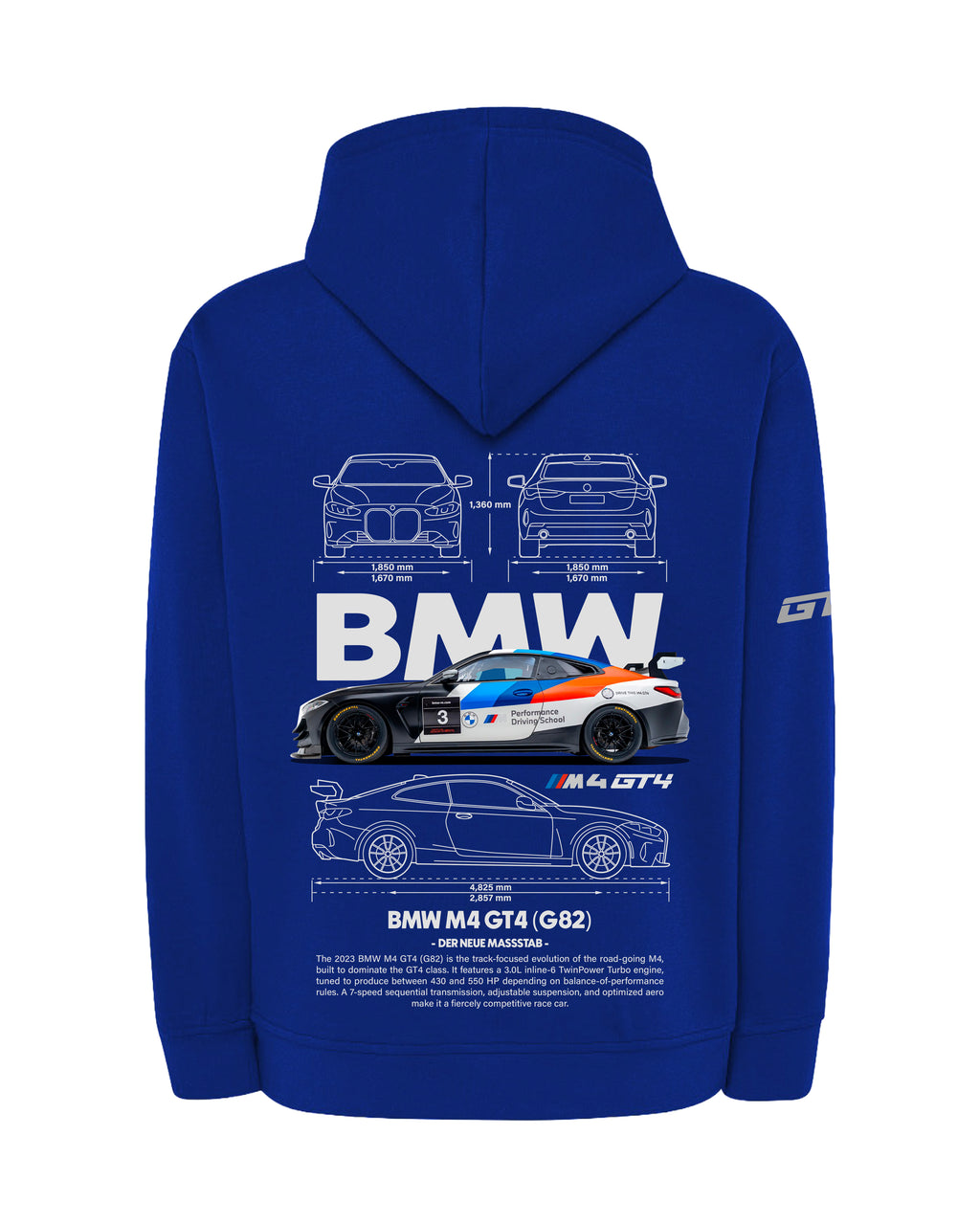 BMW M4 GT4 G82 Bluza z kapturem 320g
