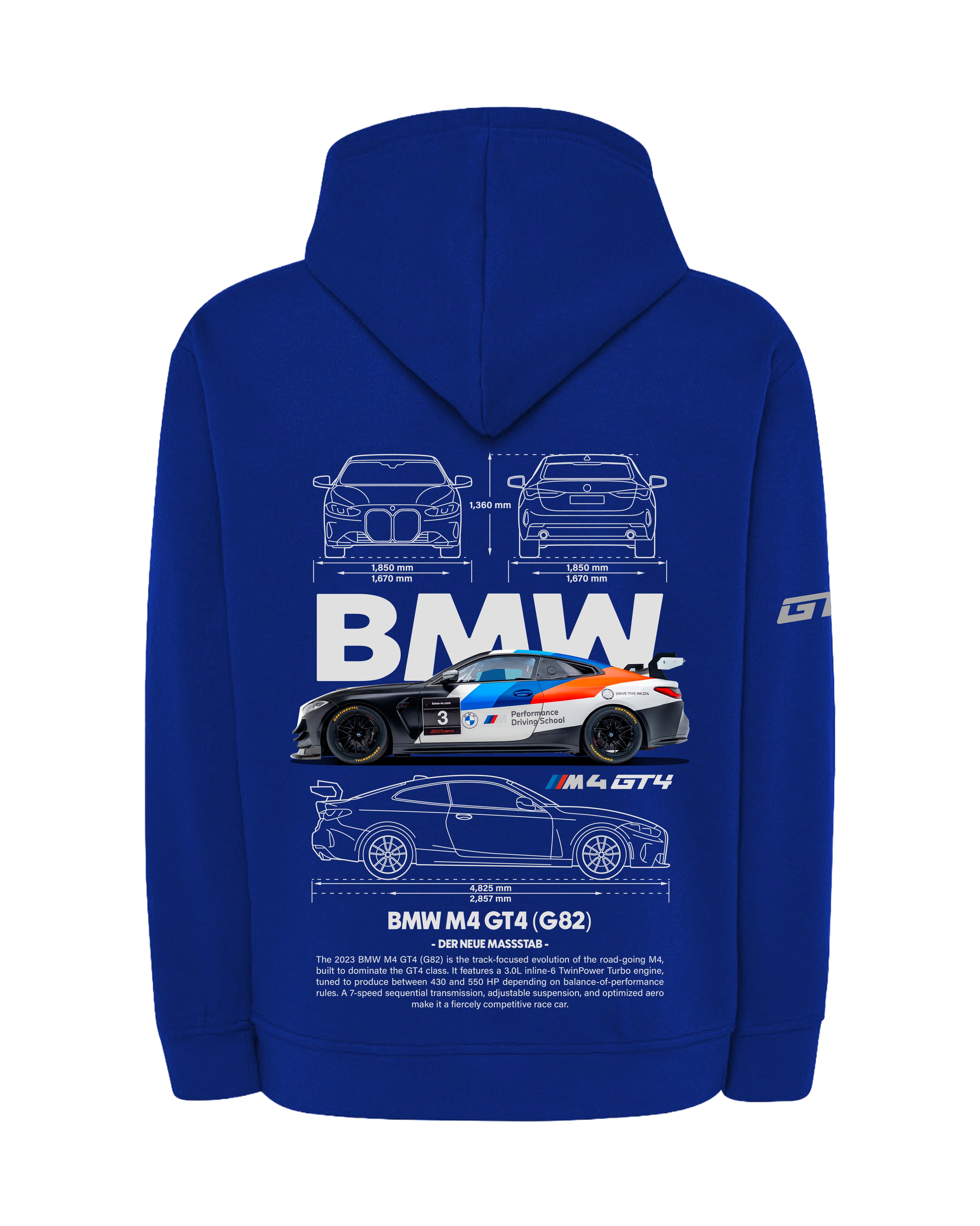 BMW M4 GT4 G82 Bluza z kapturem 320g