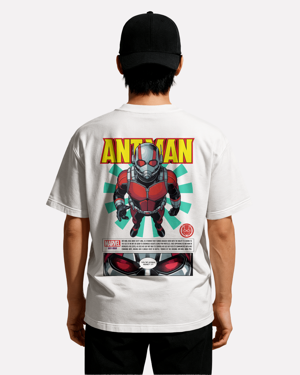 Ant Man T-shirt Classic Unisex biała/czarna