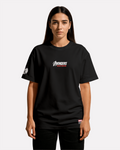 Black Widow Oversize/Box T-shirt Unisex biała/czarna