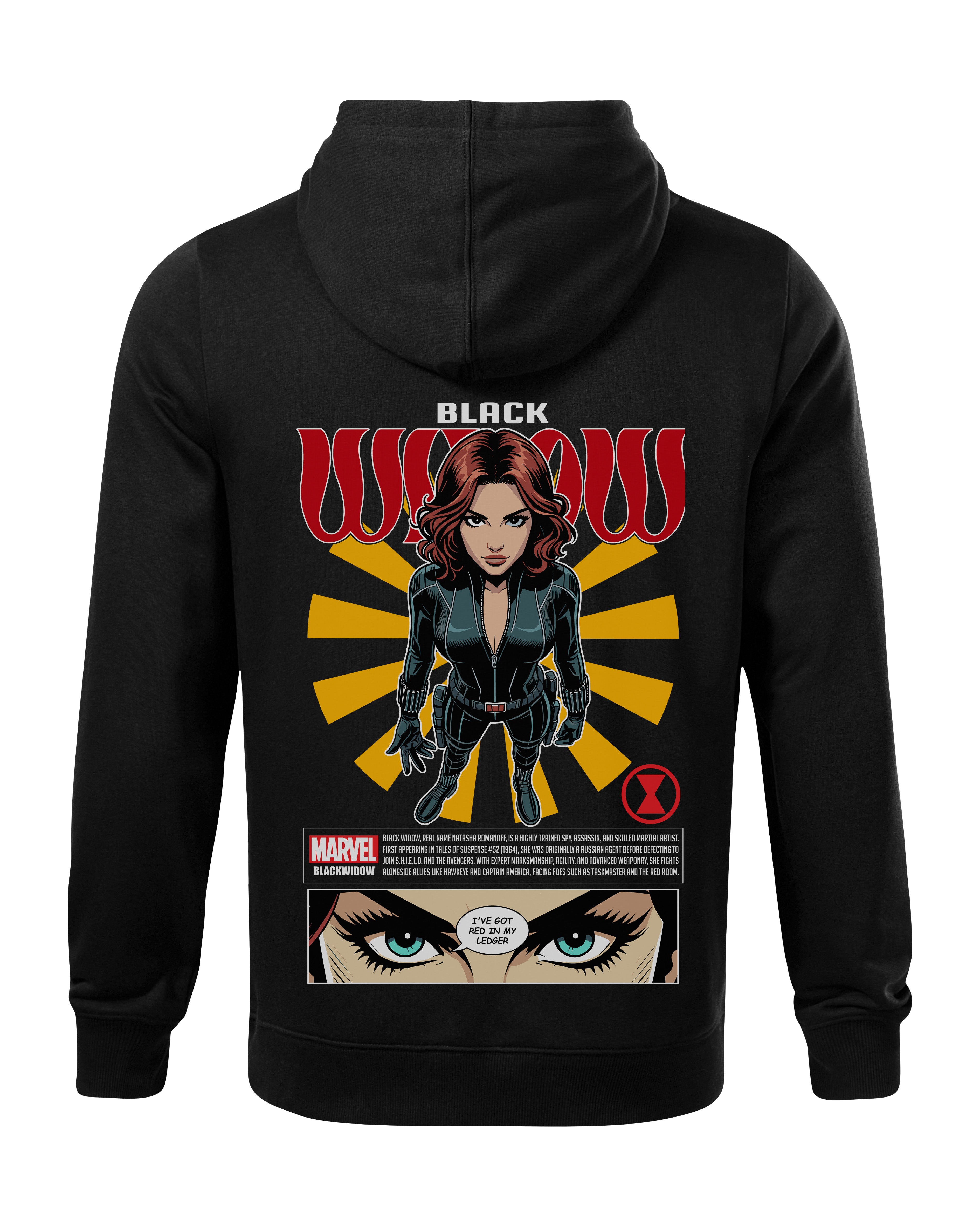 Black Widow Bluza z kapturem 320g