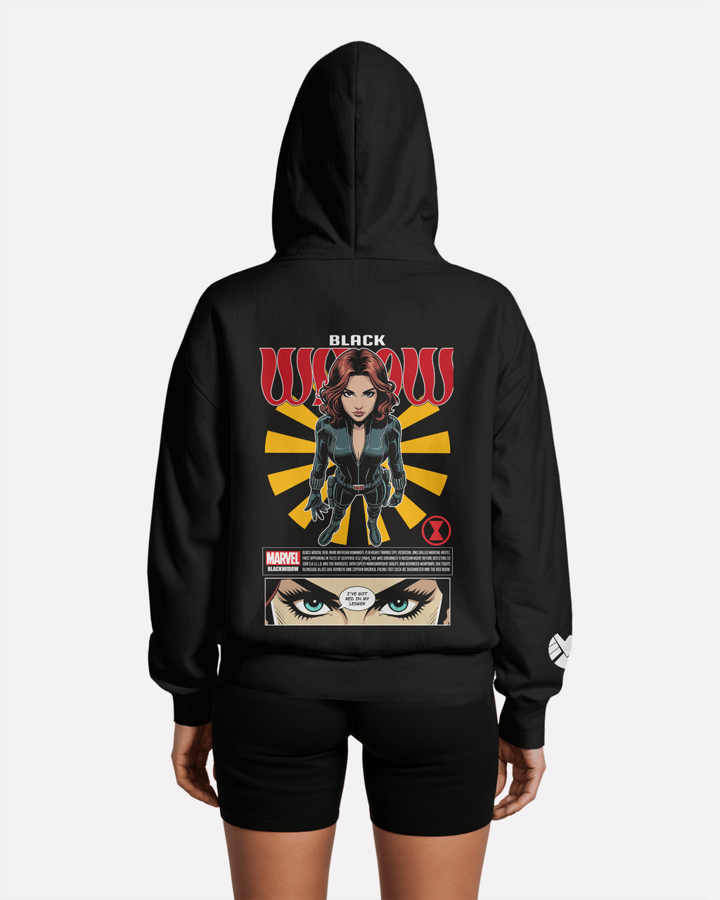 Black Widow Bluza Oversize z kapturem 320g