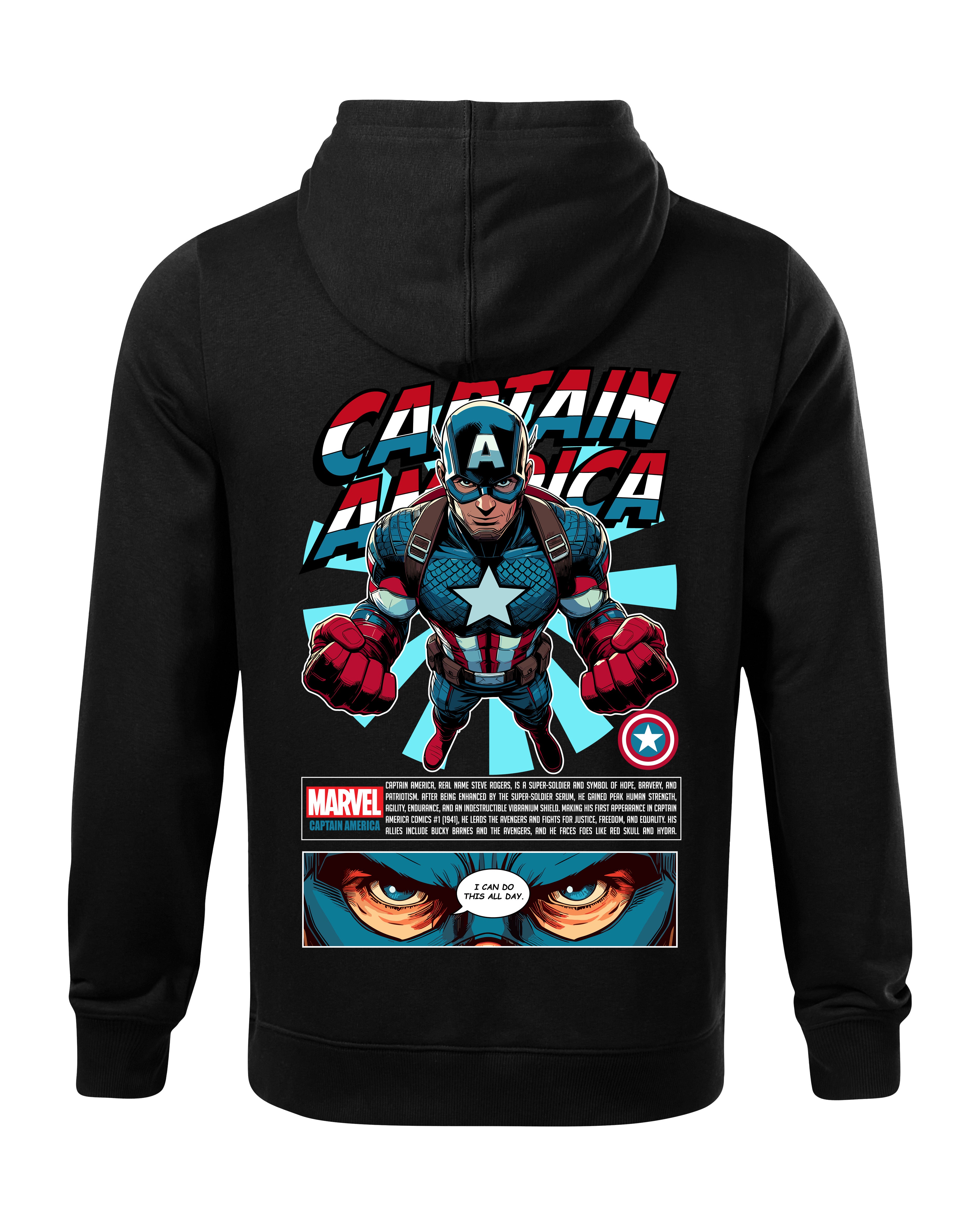 Captain America Bluza z kapturem 320g