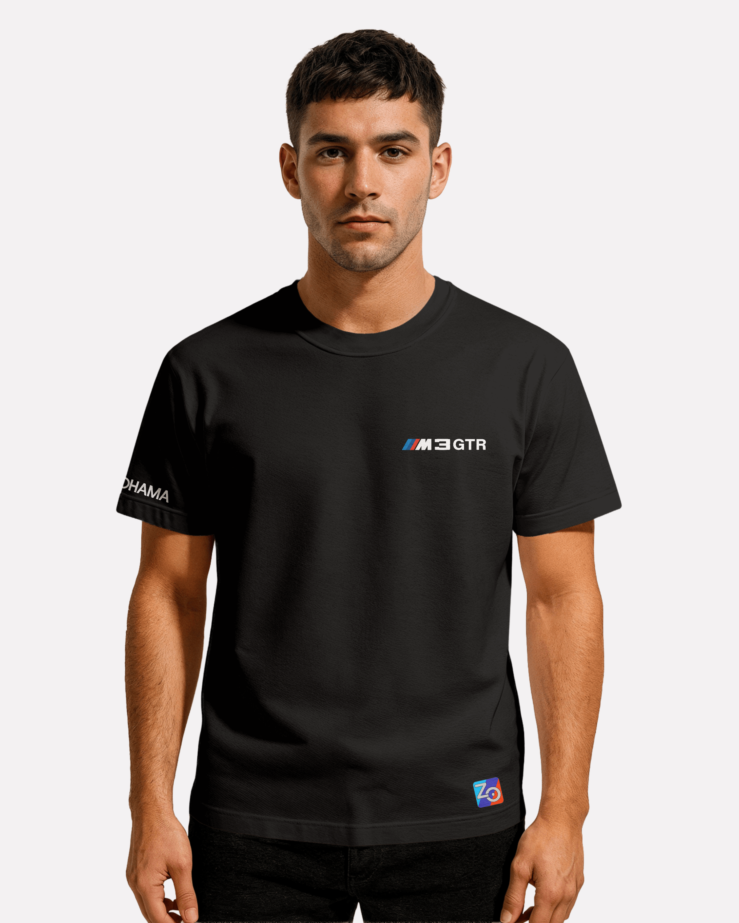 BMW M3 GTR E46 T-shirt Classic Unisex biała/czarna/niebieska