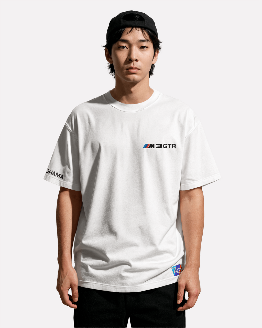 BMW M3 GTR E46 T-shirt Classic Unisex biała/czarna/niebieska