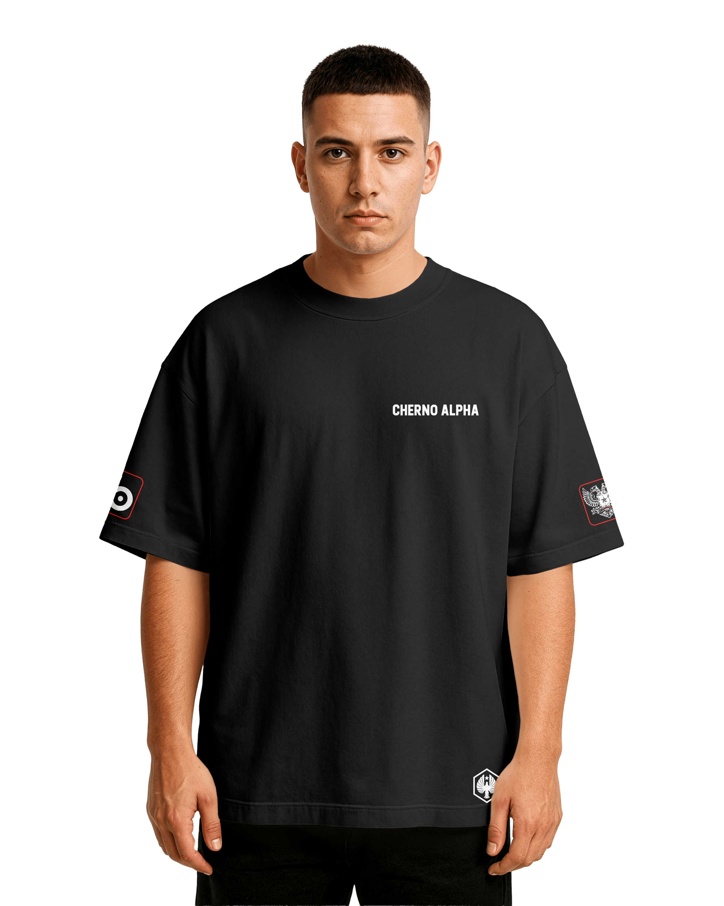 Cherno Alpha Oversize T-shirt Unisex biała/czarna