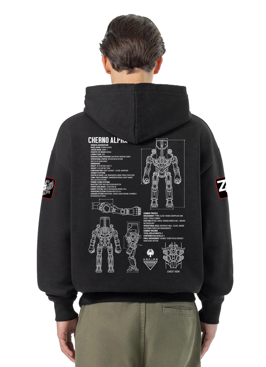 Cherno Alpha Bluza Oversize z kapturem 320g