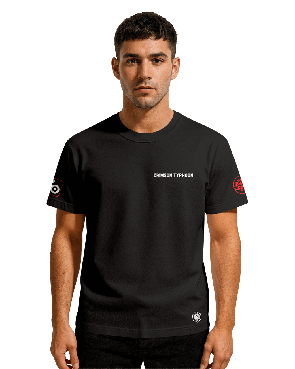 Crimson Typhoon T-shirt Classic Unisex biała/czarna