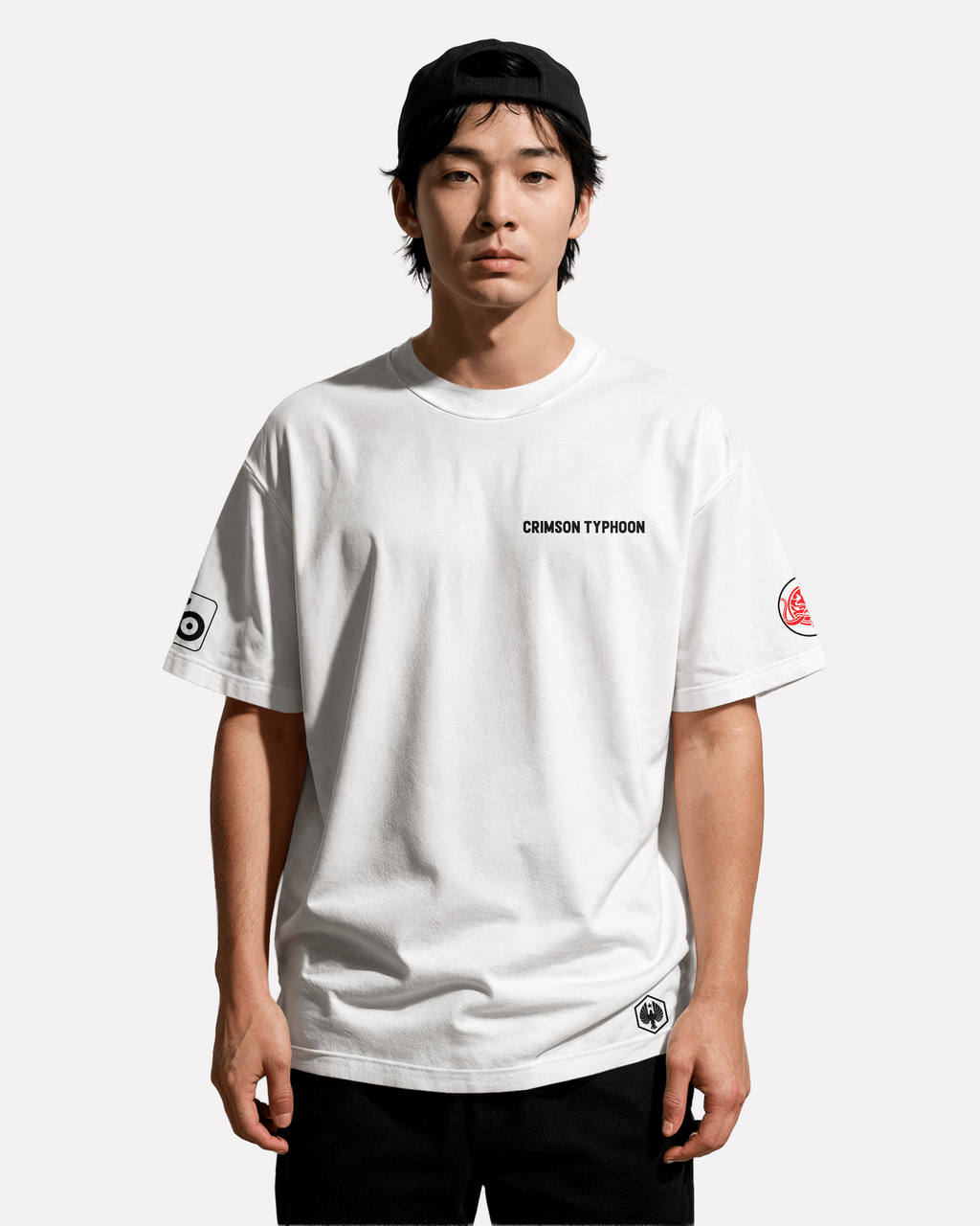 Crimson Typhoon T-shirt Classic Unisex biała/czarna