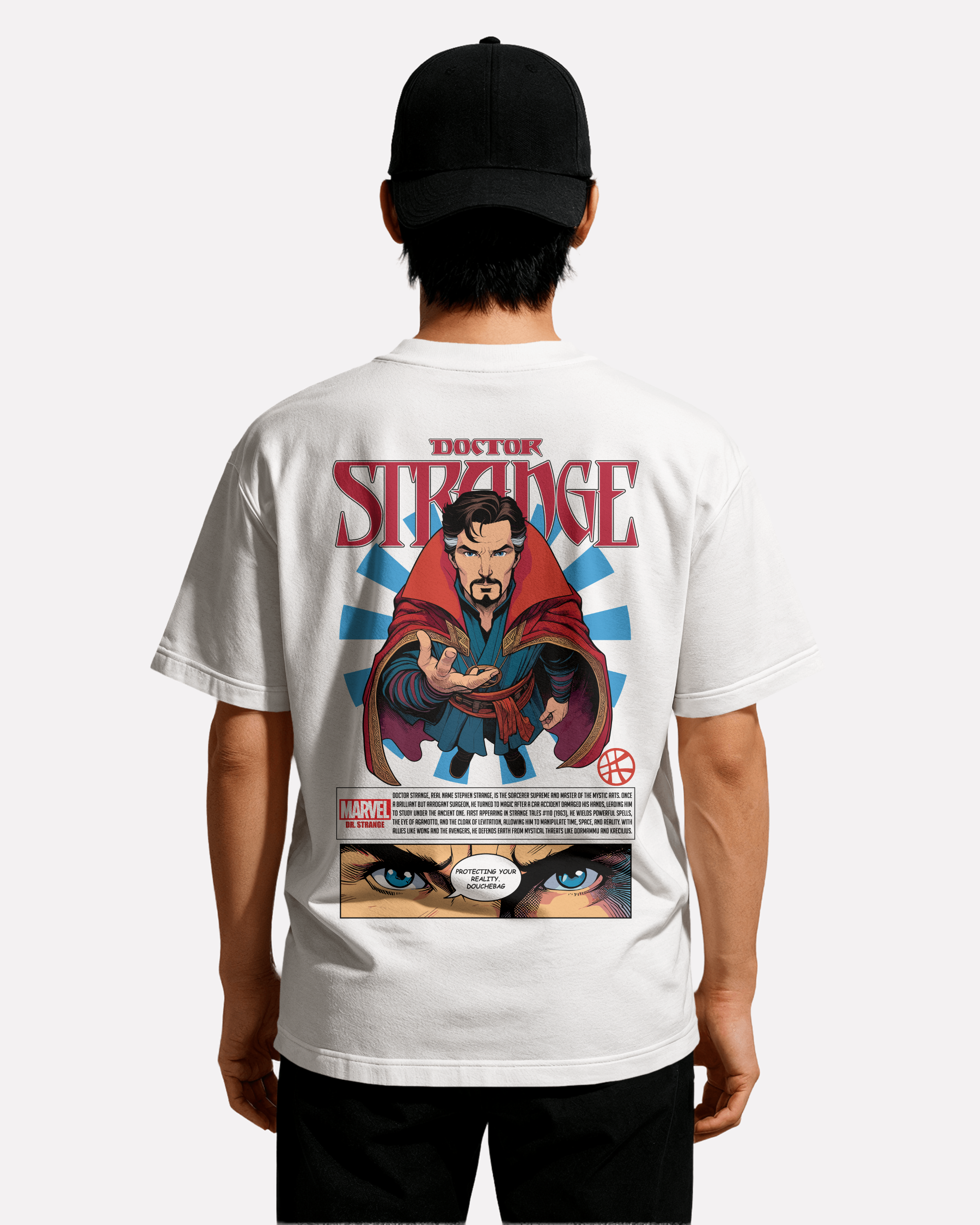 Dr Strange T-shirt Classic Unisex biała/czarna