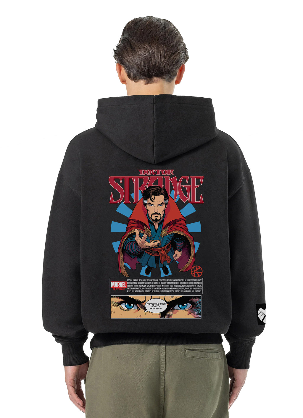 Dr Strange Bluza Oversize z kapturem 320g