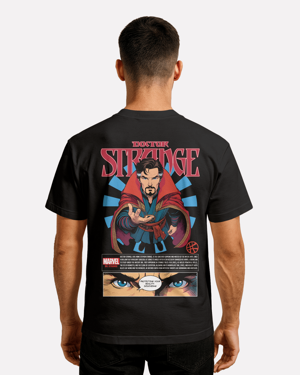 Dr Strange T-shirt Classic Unisex biała/czarna