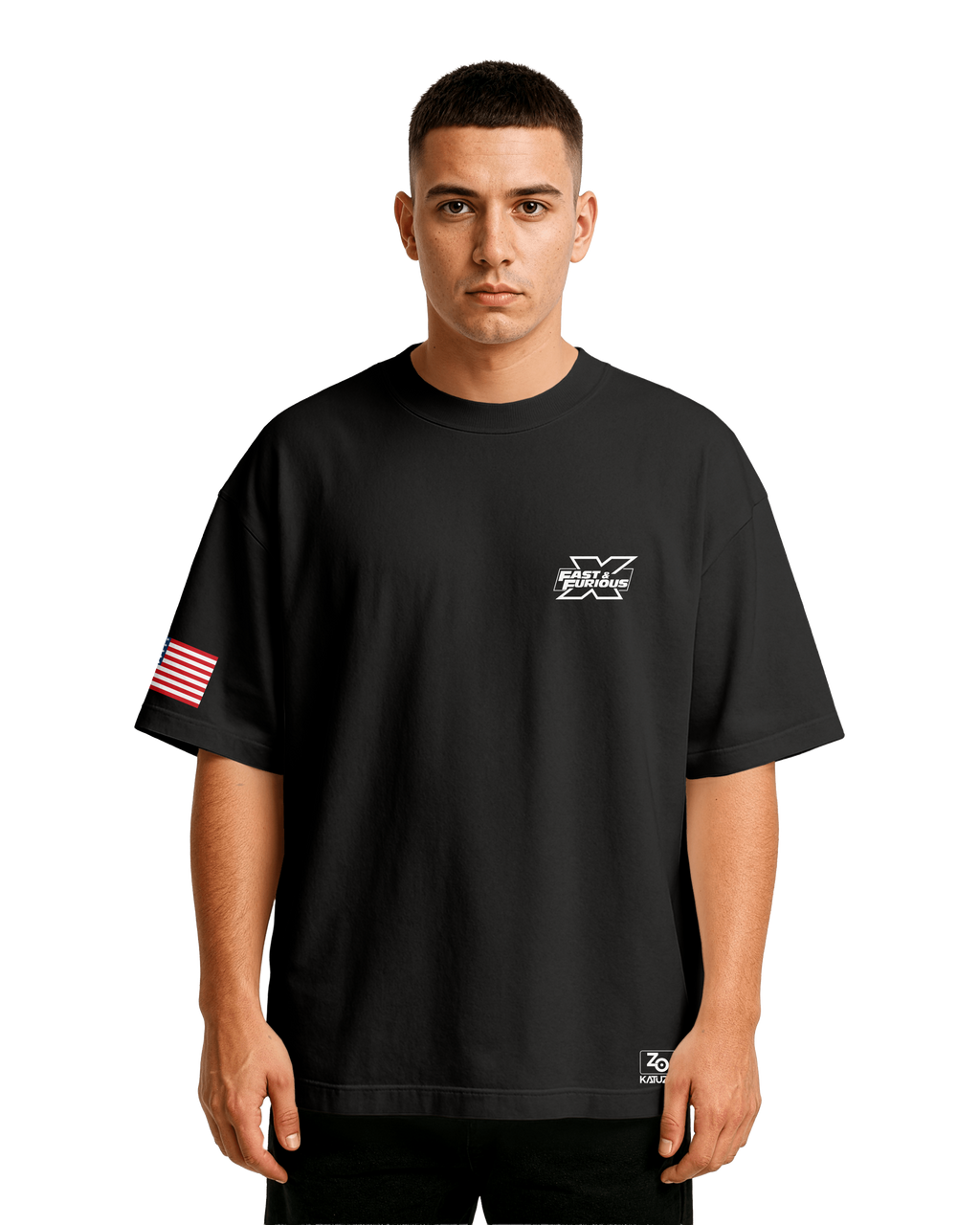 Ford F-150 SVT Lightning Oversize T-shirt Unisex biała/czarna