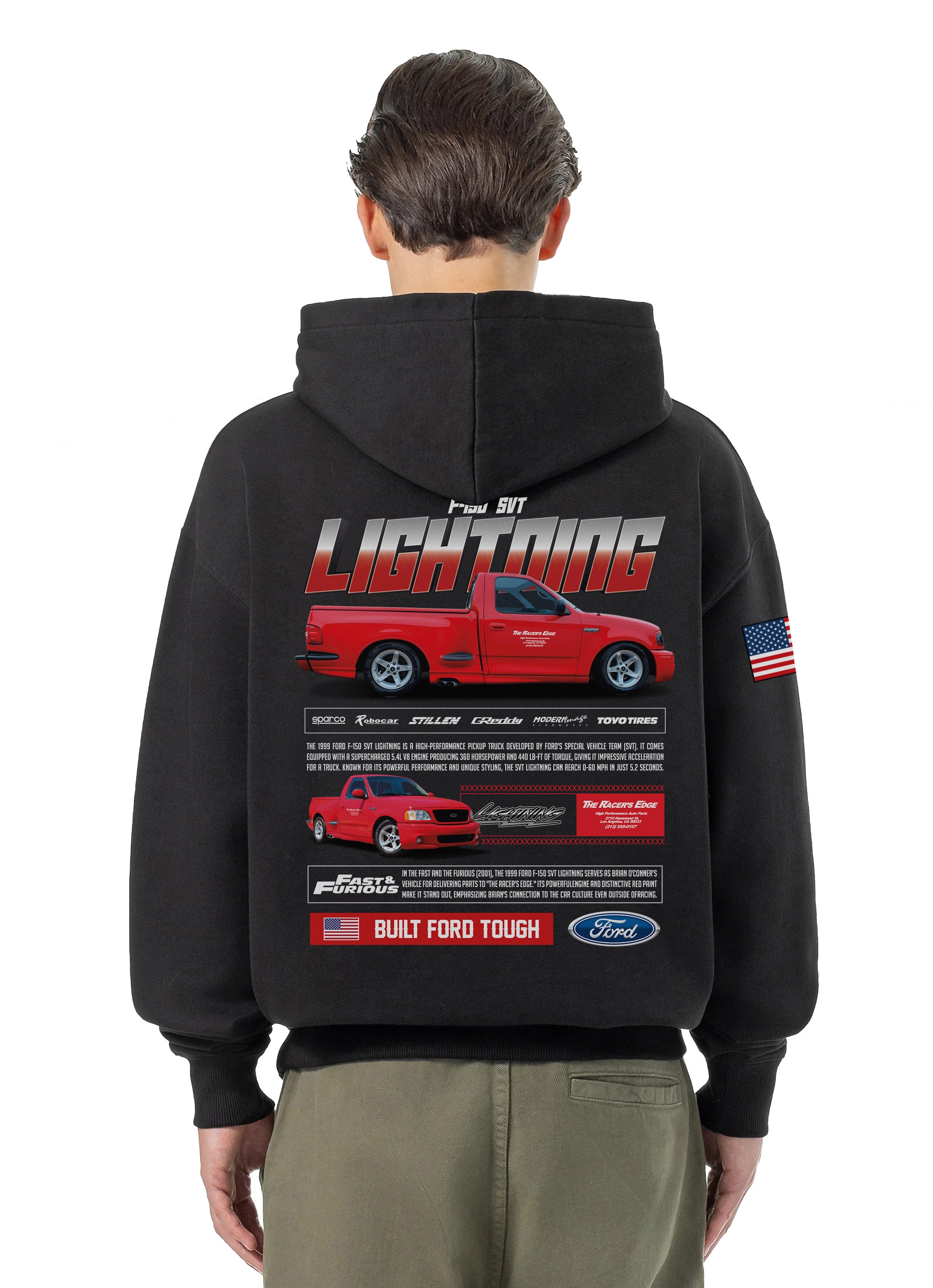 Ford F-150 SVT Lightning Bluza Oversize z kapturem 320g