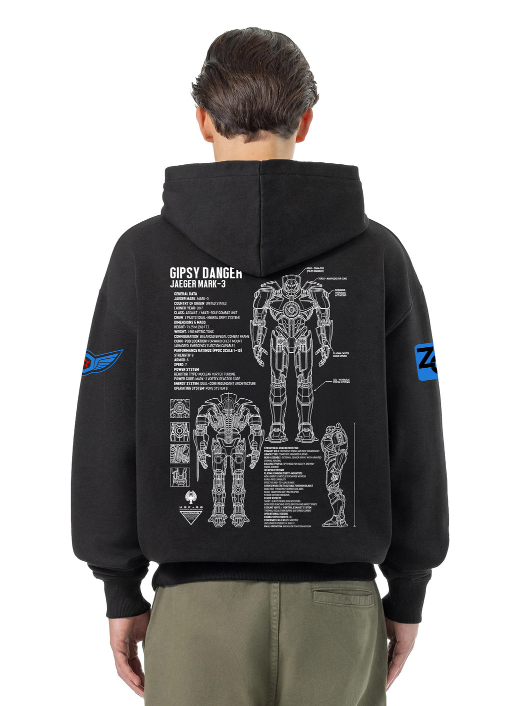 Gipsy Danger Bluza Oversize z kapturem 320g