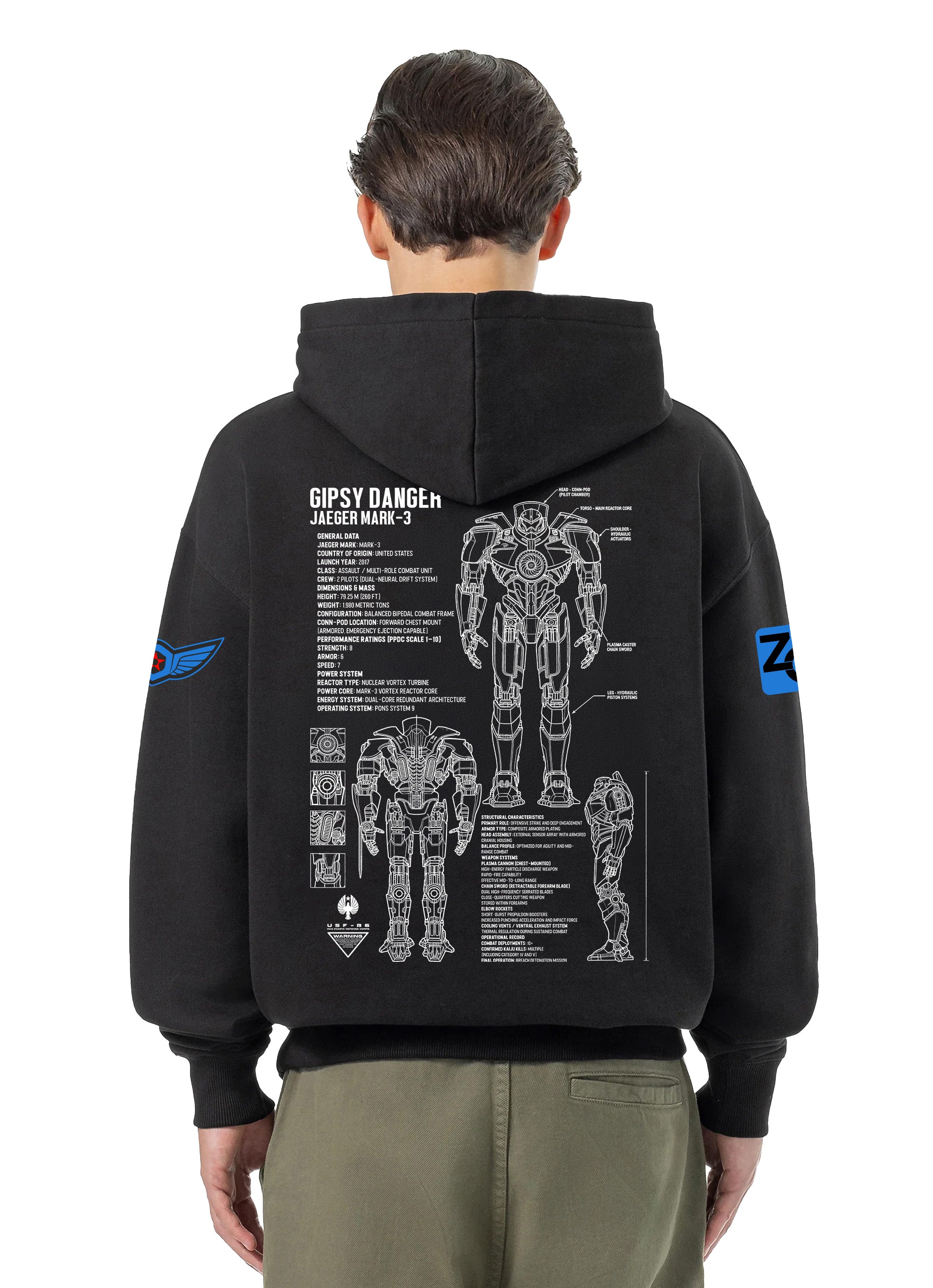 Gipsy Danger Bluza Oversize z kapturem 320g