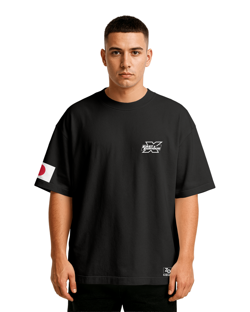 Honda Civic Oversize T-shirt Unisex biała/czarna