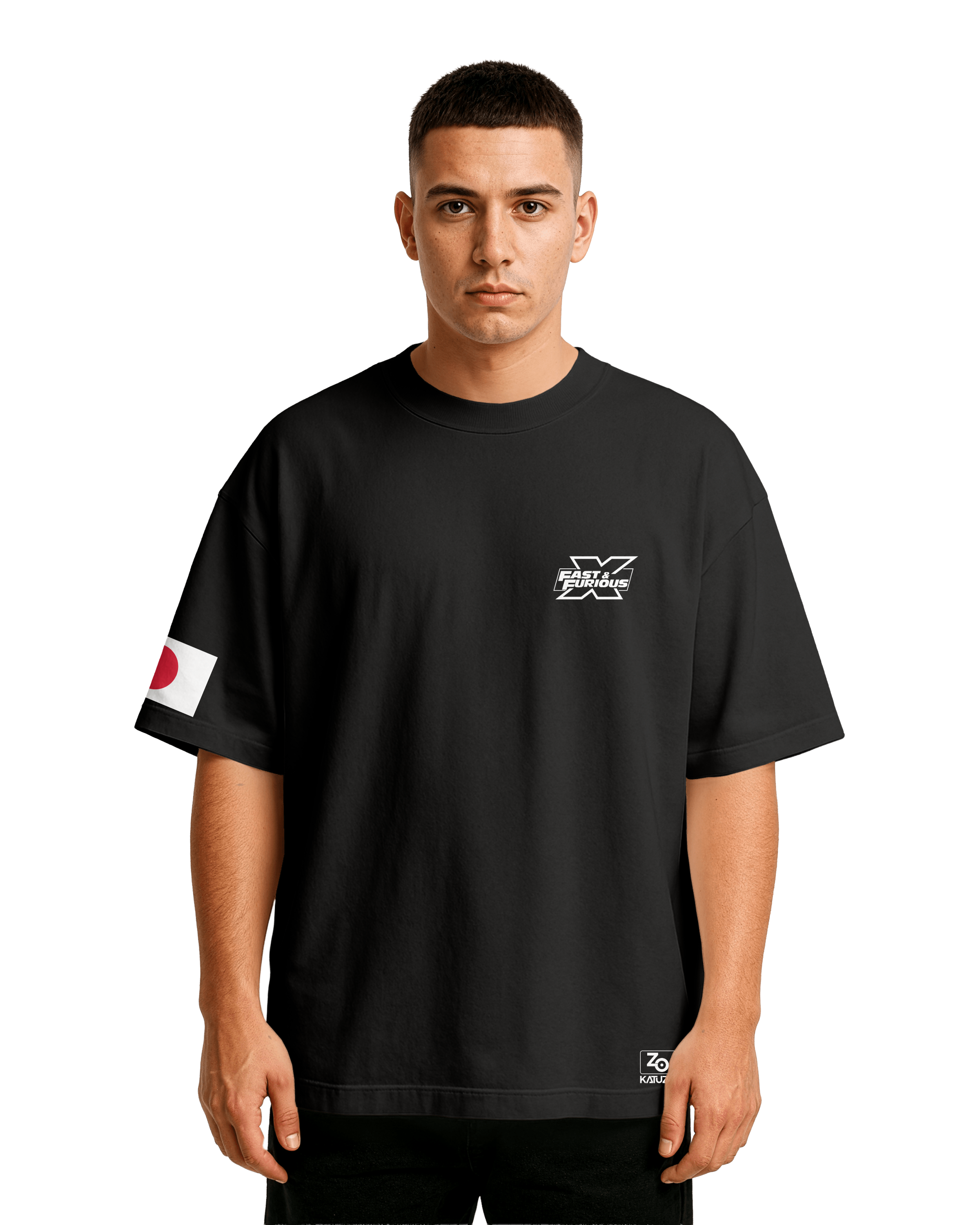 Honda Civic Oversize T-shirt Unisex biała/czarna