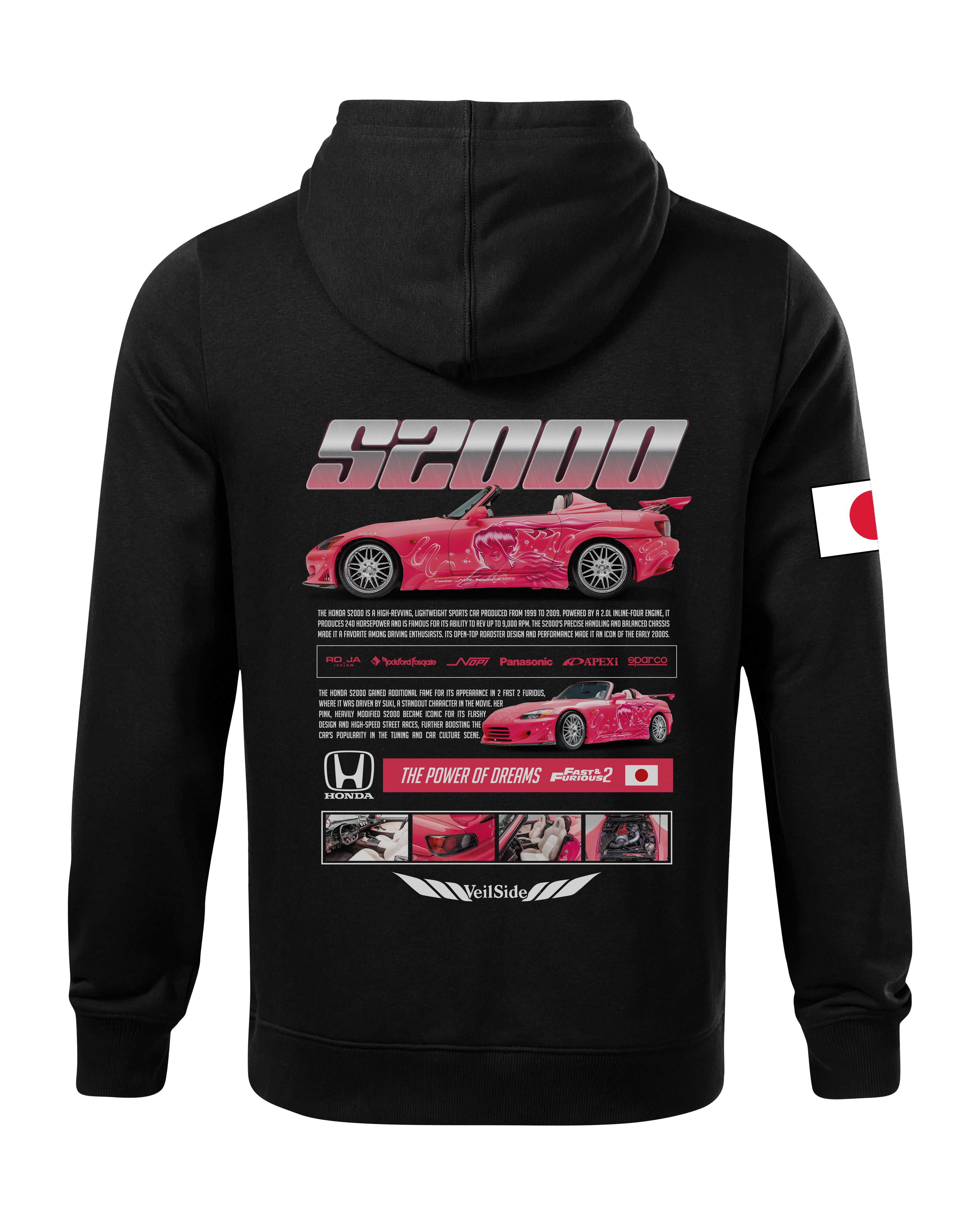 Honda S2000 Bluza z kapturem 320g
