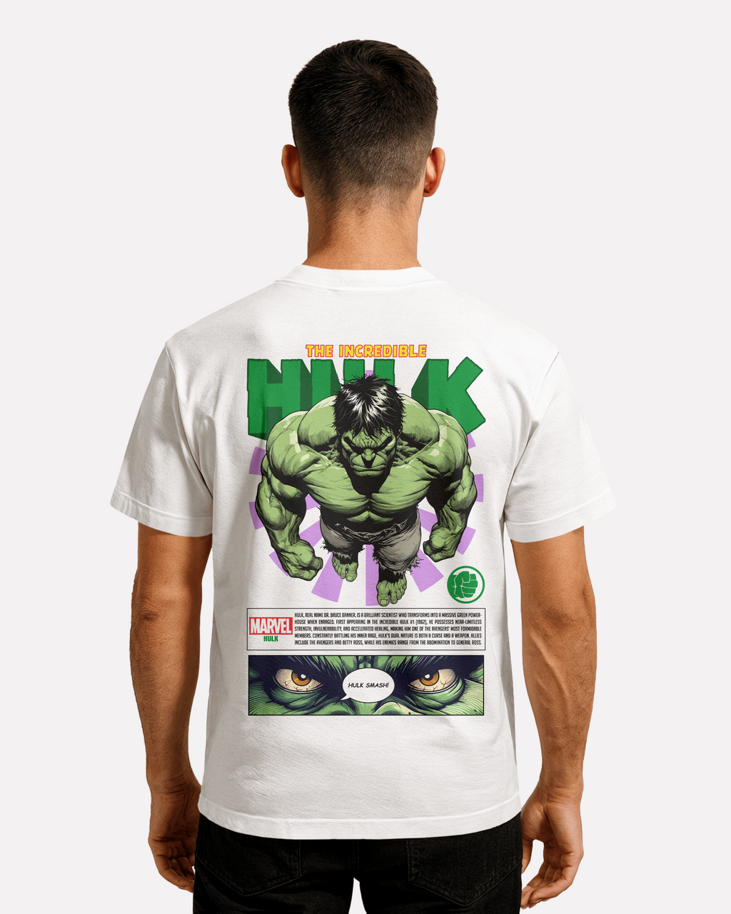 Hulk T-shirt Classic Unisex biała/czarna