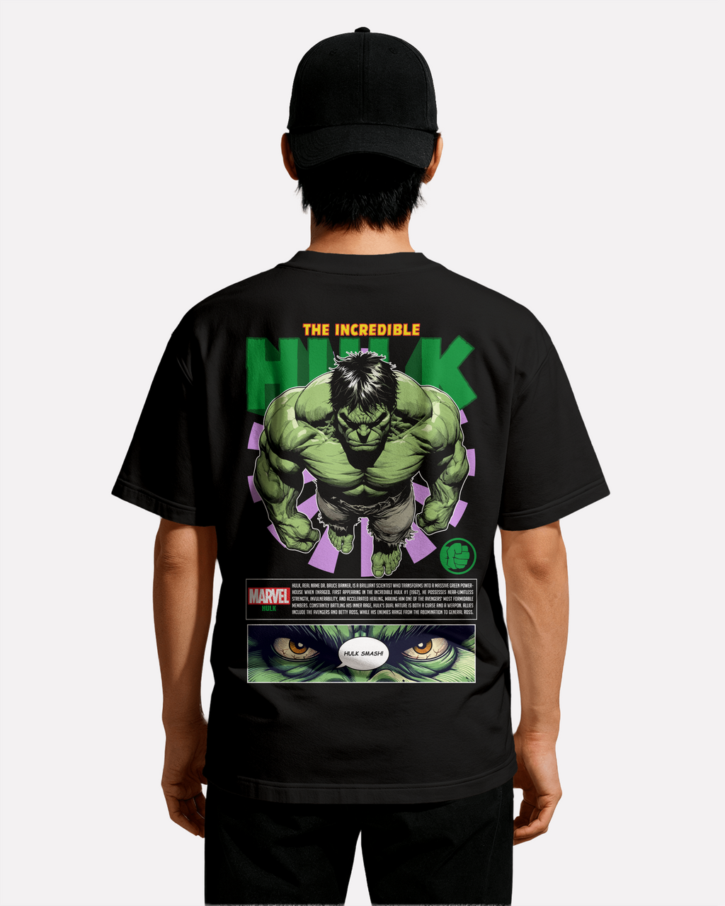 Hulk T-shirt Classic Unisex biała/czarna