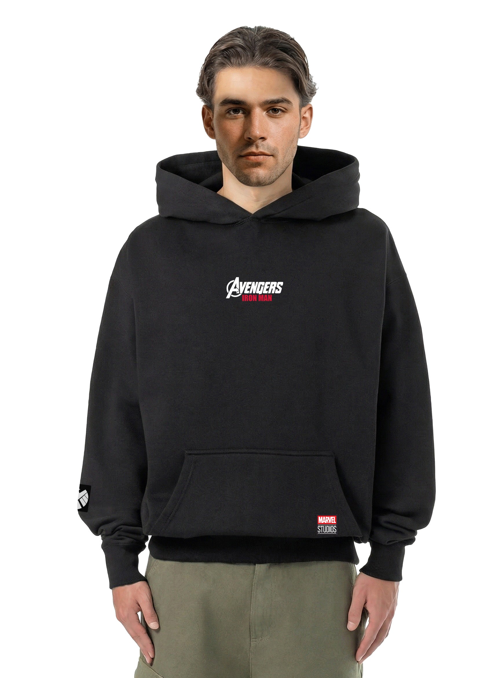 Iron Man Bluza Oversize z kapturem 320g