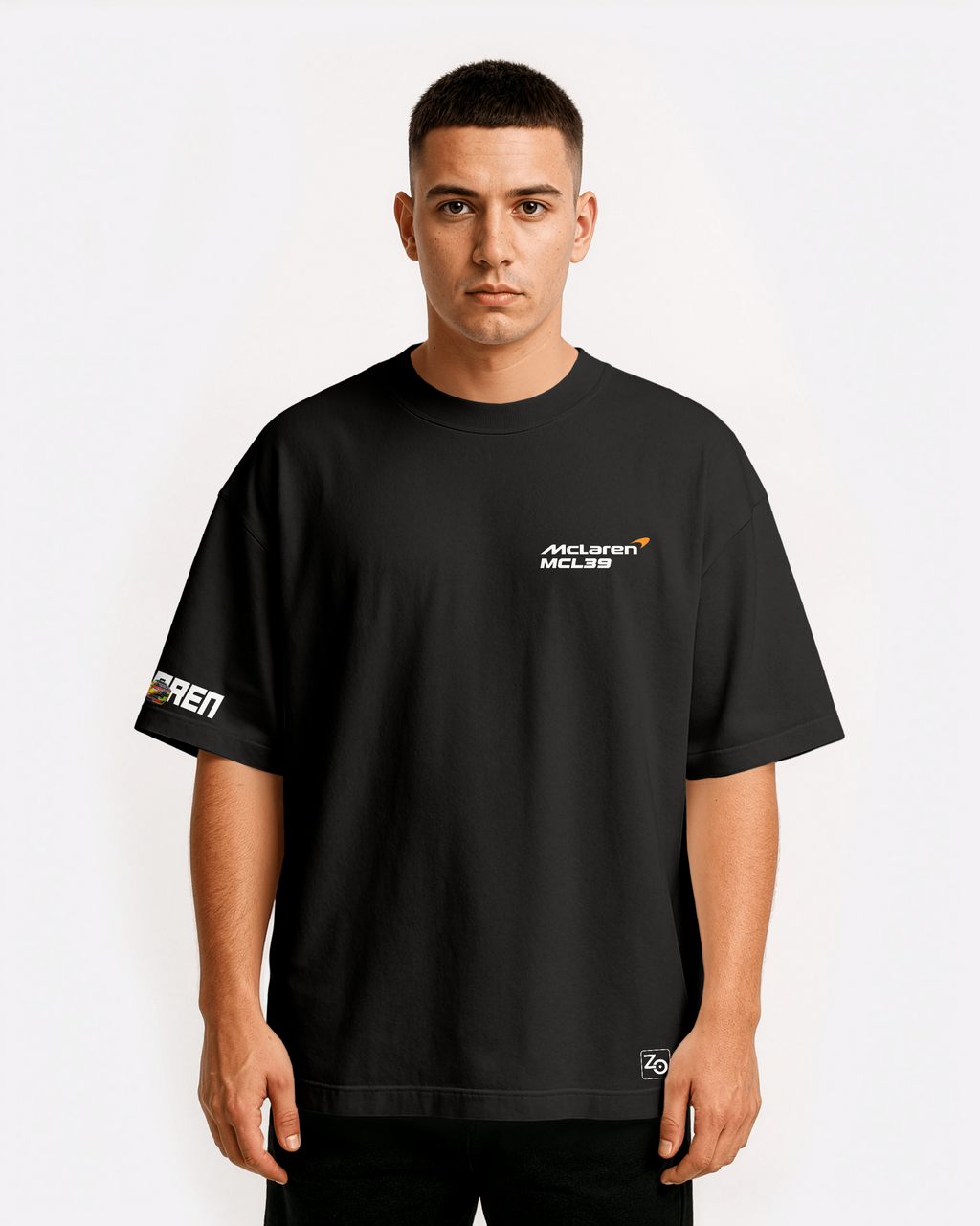 McLaren MCL39 Oversize T-shirt Unisex biała/czarna